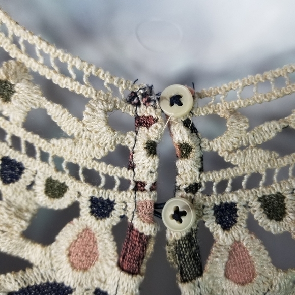 Anthropologie plaid crochet swing top - Picture 9 of 14